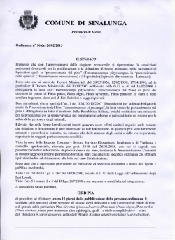 Ordinanza - Sinalunga