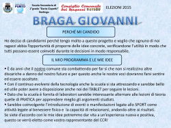 Giovanni Braga - Programma elettorale CCR