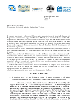 Proposta riforma canoni Ministro Franceschini 26 febbraio 2015