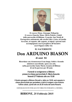 Don ARDUINO BIASON - Diocesi di Concordia