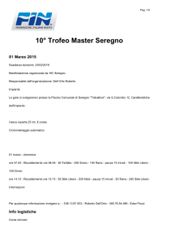 10° Trofeo Master Seregno