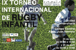 Invito XI Torneo Internazionale di Minirugby di Madrid