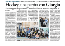 Hockey, una partita con Giorgio