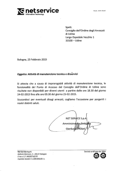 E netservice - Ordine degli Avvocati di Udine