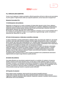 EDUtheater - FLL Italia
