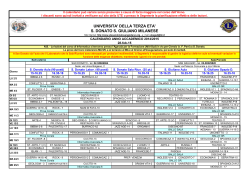 Calendario - Università della Terza Età S. Donato S. Giuliano