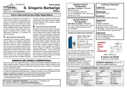 II di Quaresima - Parrocchia San Gregorio Barbarigo