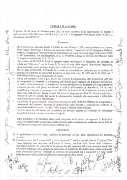 Il testo dell`accordo