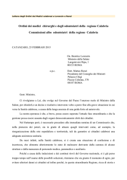 Clicca QUI per Stampare la lettera integrale al Ministro