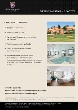 green passion &ndash; 2 notti - Donnafugata Golf Resort & SPA
