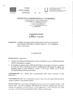 Determina - Istituto Comprensivo 1 Taormina