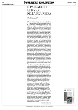 il paesaggio al bivio della sicurezza