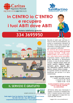In CENTRO io C`ENTRO e recupero i tuoi ABITI dove ABITI 334