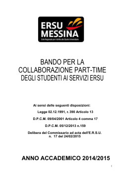 nuovo bando part-time A.A. 2014-2015