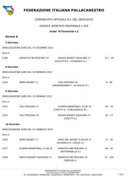FEDERAZIONE ITALIANA PALLACANESTRO