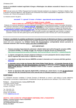 Aggiornamento del 25 febbraio 2015 - Consolato Generale d`Italia a