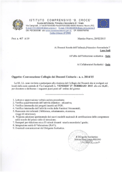 Collegio dei Docenti 27 febbraio 2015