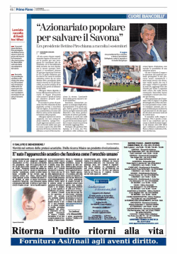 Azionariato popolare per salvare ilSavona