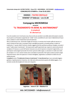 IL TRADIMENTO FA BENE AL MATRIMONIO