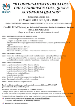 Il COORDINAMENTO DEGLI OSS: CHI ATTRIBUISCE
