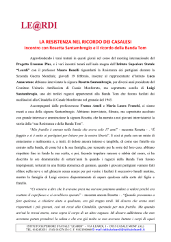 intervista a - Istituto Superiore Statale Leardi