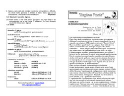 Foglietto S.Messa 01 marzo 2015