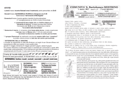 Il foglietto settimanale