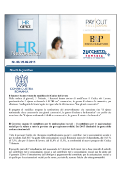 Nr. 08/ 26.02.2015 Novità legislative