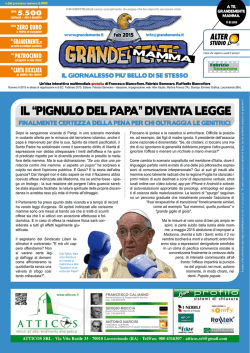 IL ``PIGNULO DEL PAPA`` DIVENTA LEGGE