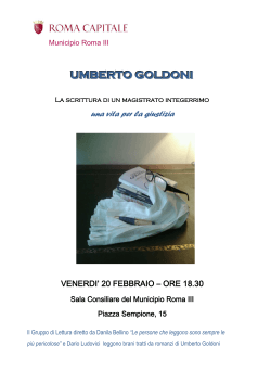 UMBERTO GOLDONI - Comune di Roma