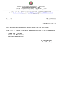Insediamento Commissione elettorale elezioni RSU