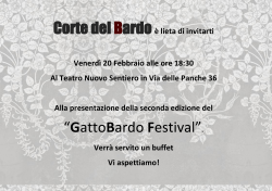 B “GattoBardo Festival”.