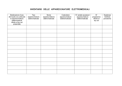 INVENTARIO DELLE APPARECCHIATURE ELETTROMEDICALI