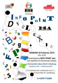 Inaugurazione con aperitivo dell`INFO POINT DSA