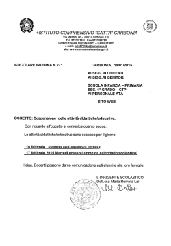 SATTA - C.I.N. 271 SOSPENSIONE DELLE ATTIVITA