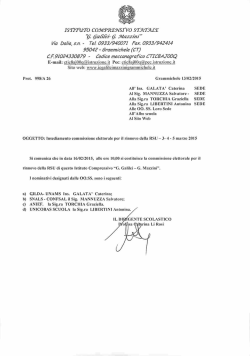 INSEDIAMENTO COMMISSIONE ELETTORALE RSU
