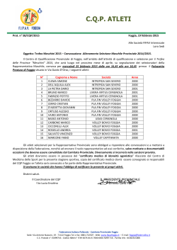 Convocazione - Fipav Foggia