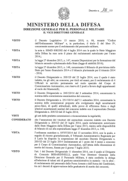 Graduatoria &ndash; Commissariato Aeronautico
