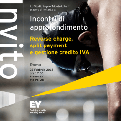 Reverse charge, split payment e gestione credito IVA