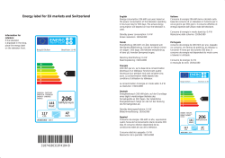 Energy label for EU markets and Switzerland
