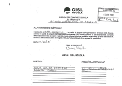 Elezioni RSU 2015 – Lista CISL SCUOLA