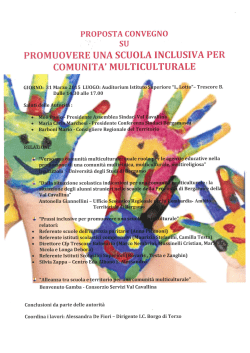 promuovere una scuola inclusiva per comunita` multiculturale