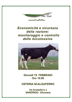Economicit&agrave; e sicurezza della razione