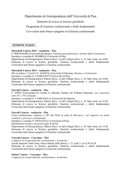 Dipartimento di Giurisprudenza dell`Universit&agrave; di Pisa