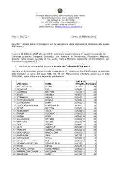 graduatoria_volta - Istituto Comprensivo Como Centro Citt&agrave;