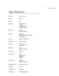 Opera Repertoire