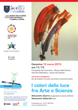 I colori della luce fra Arte e Scienza