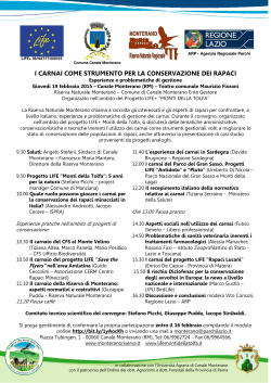 Programma  - Ministero dell`Ambiente