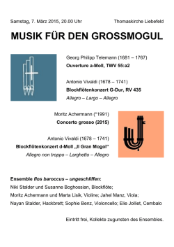 MUSIK FÜR DEN GROSSMOGUL