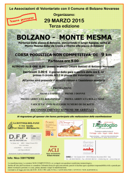 Volantino corsa Bolzano-Monte Mesma 2015